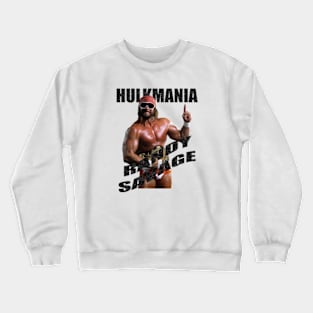 Randy Savage Hulk mania T shirt Black Crewneck Sweatshirt